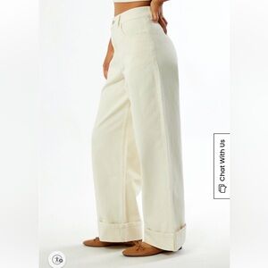 Rhythm Cream Wide Leg Jeans